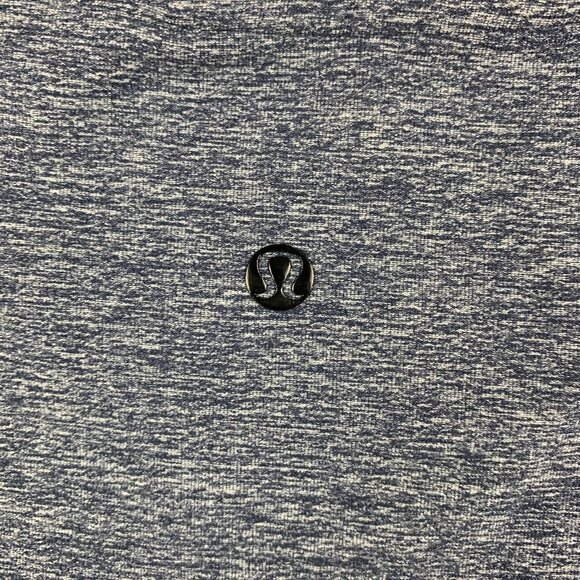 Lululemon Mens Shirt Medium Blue Heather Crewneck Blaze Long Sleeve Running - Picture 7 of 8